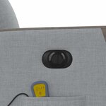 vidaXL Fauteuil de massage inclinable électrique gris clair tissu