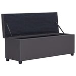 Banc banquette avec compartiment de rangement 116 cm gris similicuir 02_0010839