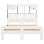 vidaXL Lit bibliothèque sans matelas blanc 135x190 cm bois pin massif