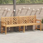 vidaXL Banc de jardin Marron 228 x 60 x 90 cm Bois de teck solide