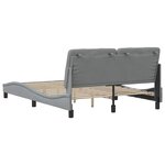vidaXL Cadre de lit sans matelas gris clair 140x190 cm tissu