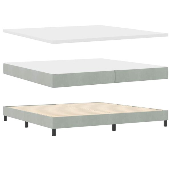 vidaXL Lit à ressorts avec matelas gris foncé 80x200 cm en velours