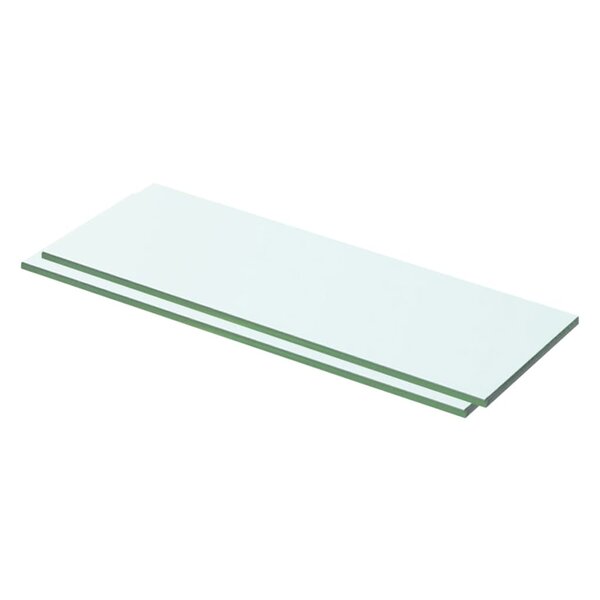 vidaXL Panneaux d'étagère 2 Pièces Verre Transparent 50 x 12 cm
