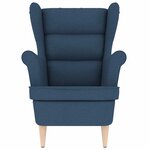 vidaXL Fauteuil bleu 74x84x100 cm tissu