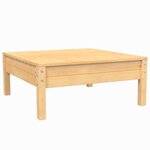 Vidaxl salon de jardin 3 pièces avec coussins crème bois de pin massif
