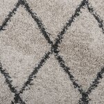 vidaXL Tapis shaggy à poils longs moderne beige anthracite 240x240 cm