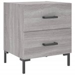 vidaXL Table de chevet sonoma gris 40x35x47 5 cm bois d’ingénierie