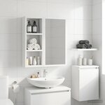 vidaXL Armoire murale de salle de bain Blanc 20 x 10 x 50 cm