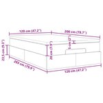 vidaXL Cadre de lit ottoman avec matelas bleu foncé 120x200 cm velours