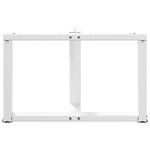 vidaXL Pieds de table basse en T  2 pièces  blanc  60 x 25 x (42-43) cm  acier