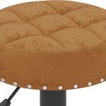 Vidaxl tabourets de bar 2 pcs marron velours
