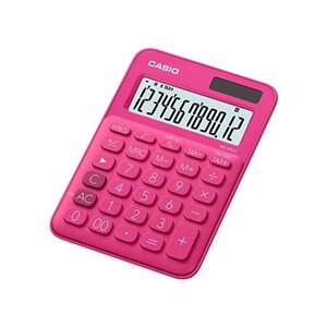 Calculatrice de bureau 12 chiffres Rouge/Rose (Fuchsia) MS-20UC-RD-S-EC CASIO