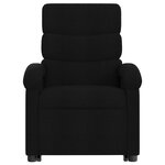 vidaXL Fauteuil inclinable de massage électrique Noir Tissu