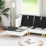 vidaXL Canapé modulaire avec rangement 6 Pièces Blanc Tissu