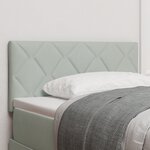 vidaXL Tête de lit LED Gris clair Set de 2 Gris clair Tissu 100 cm