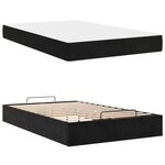 vidaXL Cadre de lit avec matelas avec matelas 2 Pièces Noir Velours