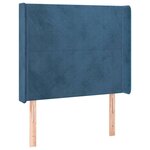 vidaXL Sommier à lattes de lit matelas et LED Bleu foncé 100x200 cm