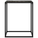 vidaXL Table console Noir 60x35x75 cm Verre trempé