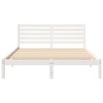 vidaXL Cadre de lit Blanc 160 x 200 cm Bois massif en pin