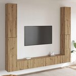 vidaXL Meubles TV muraux 6 Pièces chêne artisanal bois d'ingénierie