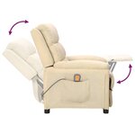 Vidaxl fauteuil de massage crème tissu