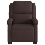 vidaXL Fauteuil inclinable de massage Marron foncé Tissu
