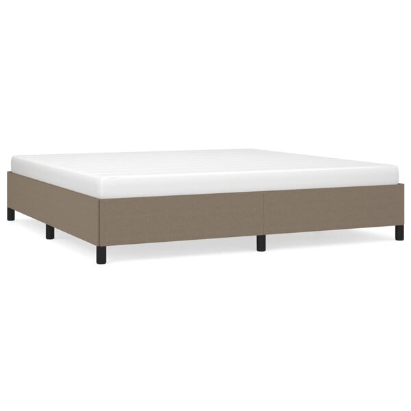 vidaXL Cadre de lit sans matelas taupe 200x200 cm tissu