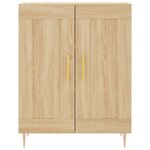 vidaXL Buffet haut Chêne sonoma 69 5x34x180 cm Bois d'ingénierie