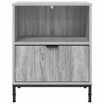 vidaXL Table de chevet Sonoma gris 49 x 36 x 61 cm Bois d'ingénierie