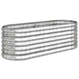 vidaXL Lit surélevé de jardin Acier galvanisé Argenté