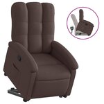 vidaXL Fauteuil inclinable marron foncé tissu
