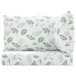 vidaXL Coussins de palette lot de 3 motif de feuilles tissu Oxford