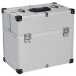 vidaXL Boîte à outils 38x22 5x34 cm Argenté Aluminium