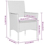 vidaXL Ensemble à manger de jardin et coussins 5 Pièces gris rotin acacia
