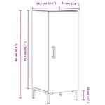 vidaXL Buffet Blanc brillant 34 5x34x90 cm Bois d'ingénierie