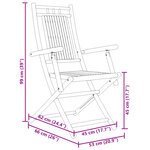 vidaXL Chaises pliables de jardin lot de 4 53x66x99 cm bambou