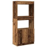 vidaXL Buffet haut vieux bois 63x33x140 cm bois d'ingénierie