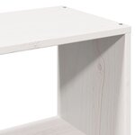 vidaXL Lit bibliothèque sans matelas blanc 160x200 cm bois pin massif