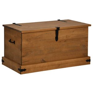 vidaXL Coffre de rangement HALDEN 91x48x47 cm bois massif pin