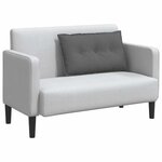 vidaXL Coussin de Dos Gris foncé 80 x 19 x 50 cm tissu