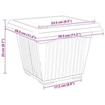 vidaXL Pots de plantes 24 Pièces Noir 28 5 x 28 5 x 22 cm Plastique