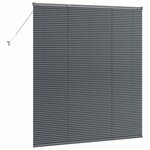 vidaXL Store de Fenêtre avec des rideaux Manuel Gris foncé Aluminium
