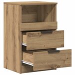 vidaXL Tables de chevet 2 Pièces chêne artisanal bois d'ingénierie