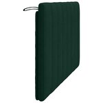vidaXL Coussin de tête de lit Hanko vert foncé 140 cm velours