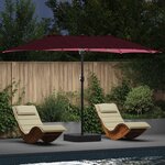 vidaXL Parasol de jardin Bordeaux 385 x 209 x 244 cm Polyester