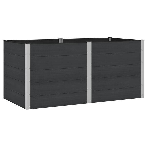 vidaXL Jardinière surélevée Noir 200 x 100 x 91 cm