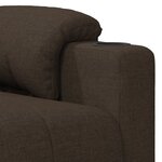 vidaXL Fauteuil inclinable électrique Marron foncé Tissu