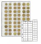 Feuilles numismatiques MU54 pour 54 monnaies jusque Ø 20 mm