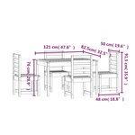 vidaXL Ensemble à manger de jardin 5 Pièces bois massif de pin