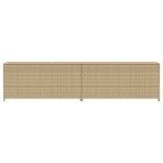 vidaXL Boîte de rangement de jardin mélange beige 469L résine tressée